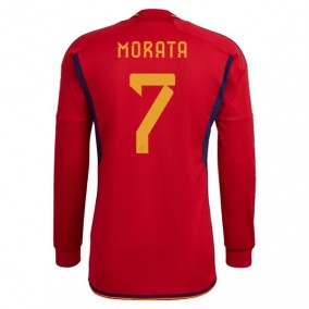 Spanien Álvaro Morata 7 2023/2024 Hjemmebanetrøje Langærmet